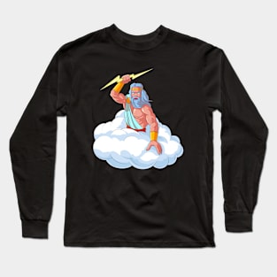 Zeus throws lightning. Long Sleeve T-Shirt